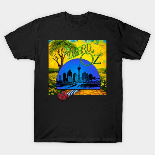 

Men Black Print T-shirt The Wizard Of Oz Sphere Las Vegas No-Cut Transfer Paper Print Cotton Tshirt S чёрный