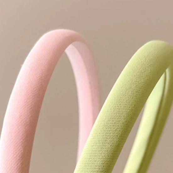 Yousheng Women Thin Headband Anti-Slip Design Plaid Pattern Elastic Fit Hair Hoop Soft Sponge Filling Hair