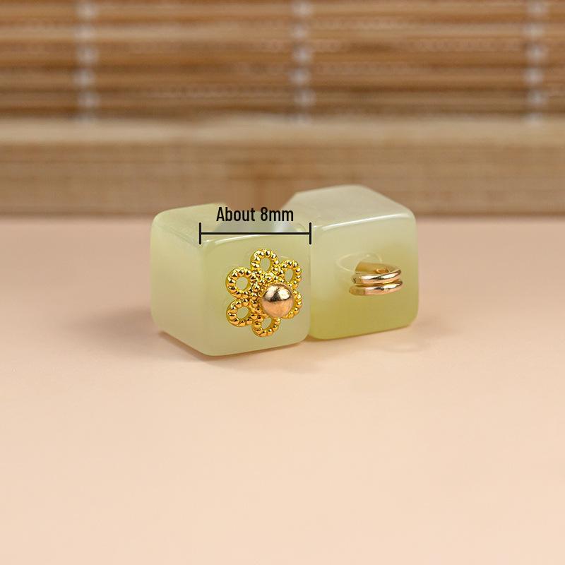 Hengmeihe Retro Jade-Style Bamboo Joint Decorative Buckle for Qipao and Hanfu 