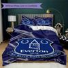Everton FC Pattern Bedding Uilt Set Uilt Cover Pillowcase Home Decoration Birthday Gift (1 * Duvet Cover + 2 * Pillowcase  Without Core)41