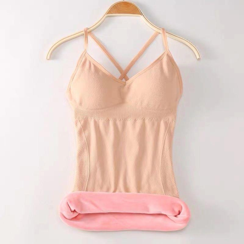 

Теплый жилет на подтяжках с перекрещенными бретелями на спине - осень/зима плюс бархатный облегающий топ для девочек и студенток. One Size