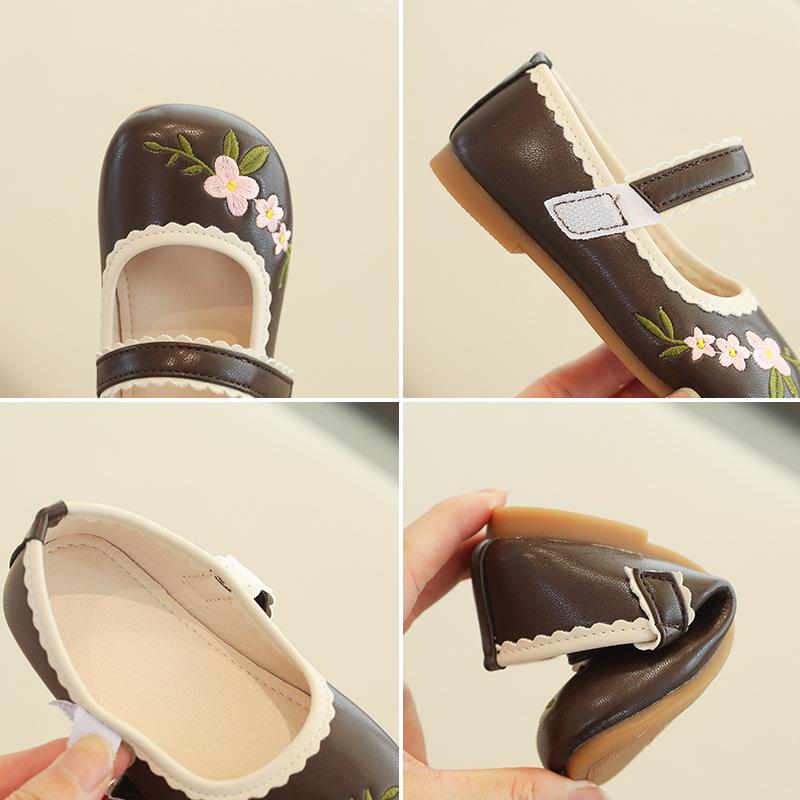 Nowe jesienne buty na miękkiej podeszwie, pojedyncze buty dziecięce, buty księżniczki