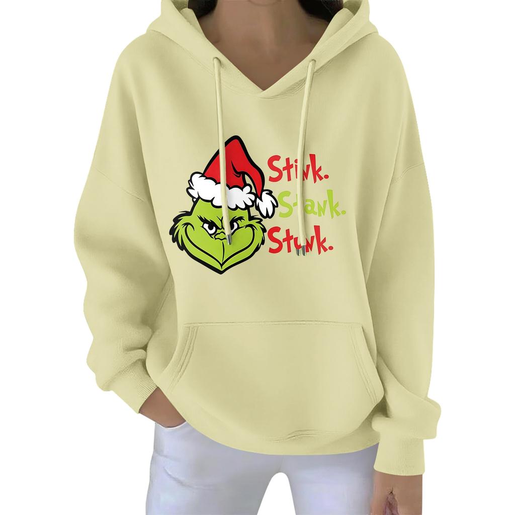 Women's Christmas  Hoodie Funny Cute Christmas Holiday Sweatshirt Pullover