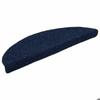 VidaXL Tapis d'escalier autocollants 15 pièces 56 x 17 x 3 cm Bleu marine Demi-rond 322356