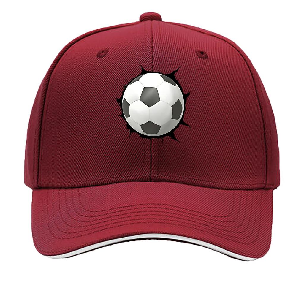 Unisexs Boys Retro D Football Print Cap Adjustable Lightweight Hat Suitable for Sports Events M Sandwich Baseball Cap