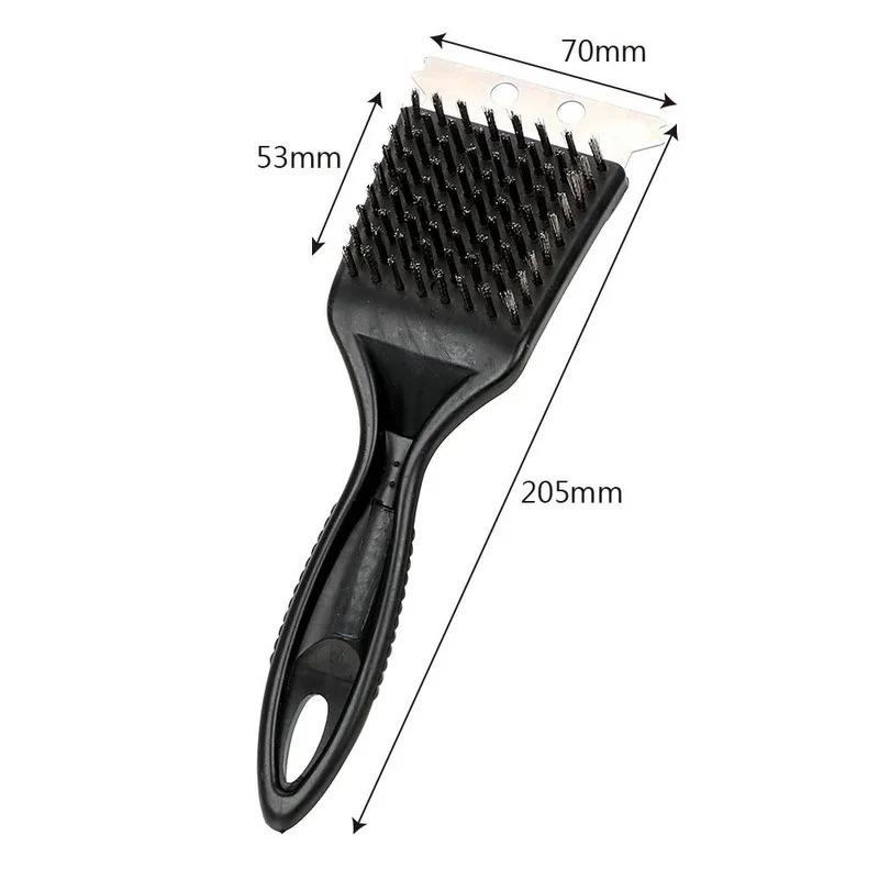 2 Pezzi Spazzole Non-stick per Griglia Barbecue BBQ con Setole in Filo di Acciaio Inossidabile e Manico Strumenti Durevoli per Cottura BBQ