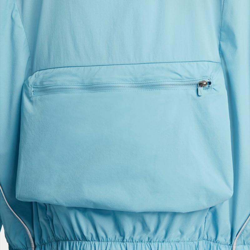 Nike Solid Color Zip Short Jacket Women jackets Blue DQ5957-424