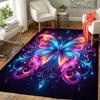 1pc Colorful Butterfly Print, Design Indoor Area Rug - Soft, Anti-Slip, and Durable Gaming Room Decor for Bedroom