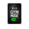 Gym Mode On Tin Sign for Gym Wall Decor Workout Fitness Motivation Metal Plaque Dumbbell Barbell Quote Poster Vintage Indust