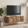 Wall Mounted TV Cabinet 98 x 41 x 30 cm Reclaimed Wood Effect Wood Based Material