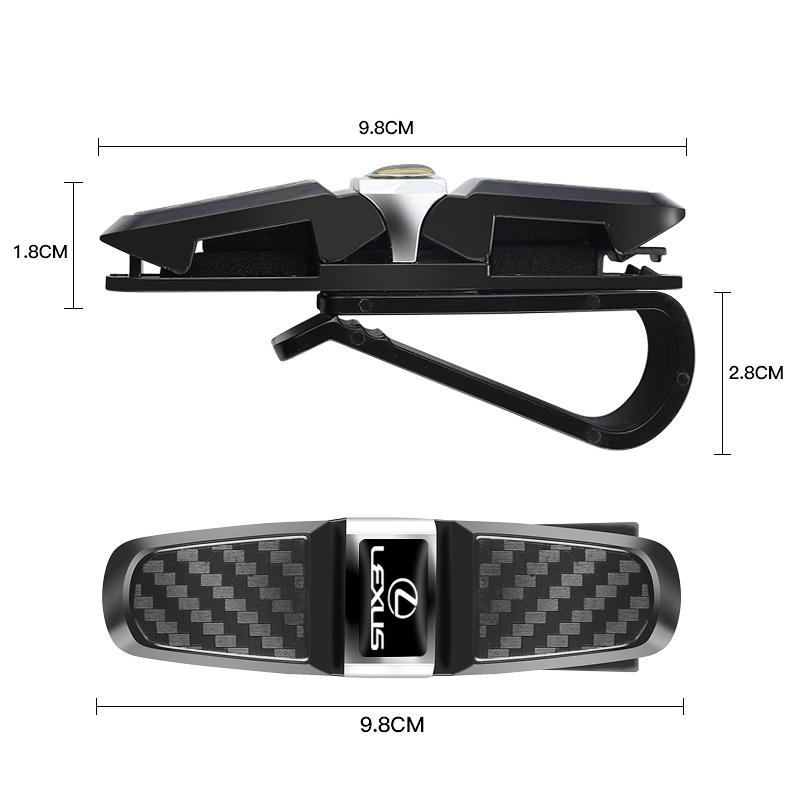 Spona na sluneční clonu do auta 360° rotace Držák na sluneční brýle Lístky Karty Pro Lexus F SPORT GX460 Ct200h IS250 ES 220D IS200 Fsport GS GX IS