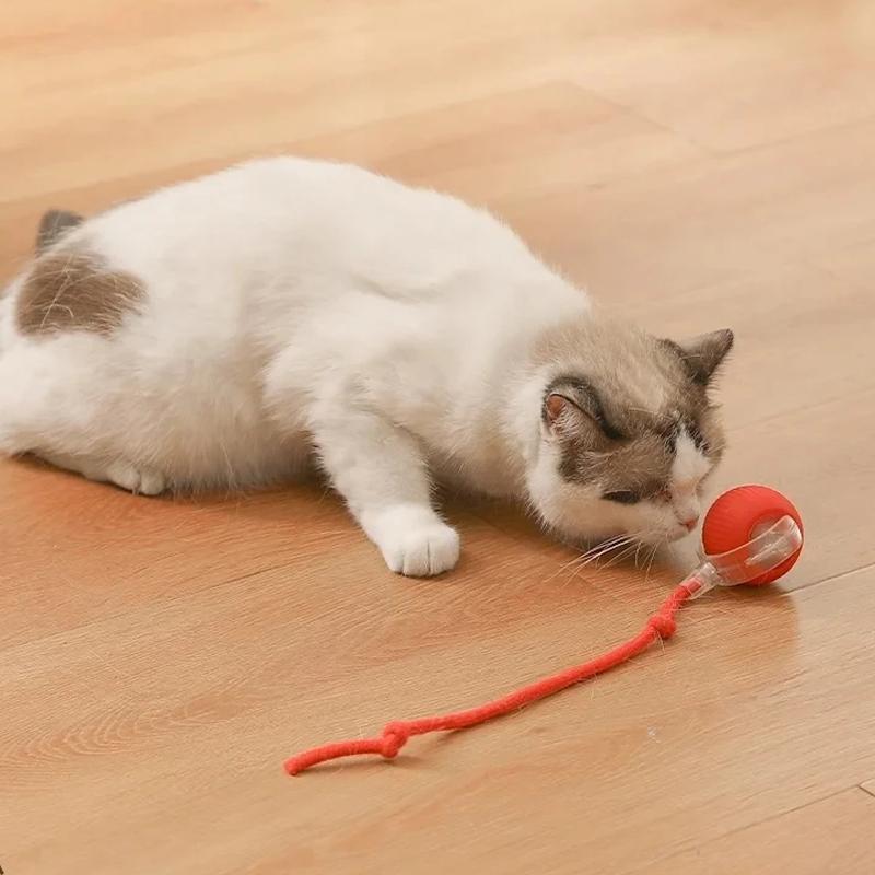 Cat Interactive Ball Toys Automatic Rolling Ball For Kitten Rechargeable Smart Pet Electric Toys With Teaser Sensor Cat Ball Toy
