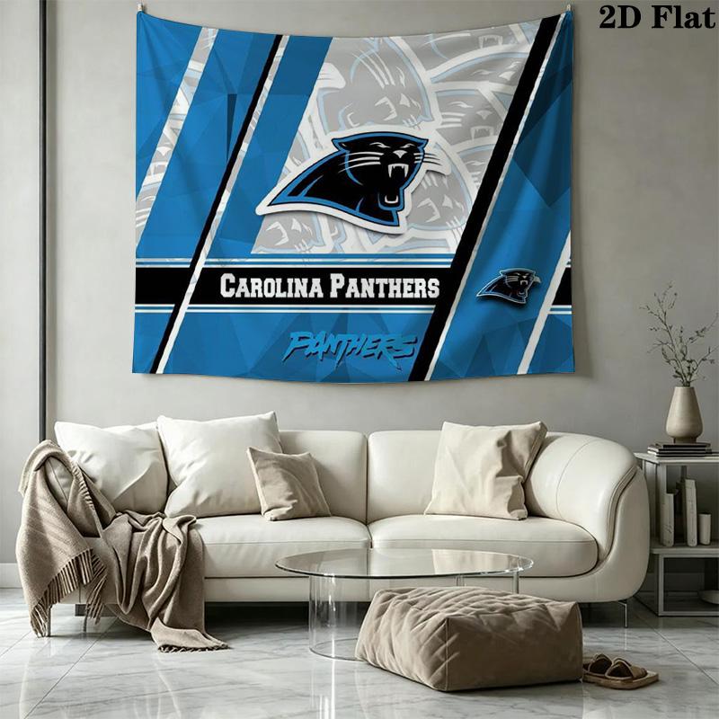 Carolina Panthers Wall Tapestry Aesthetic Wall Hanging Printed Fabric Blanket Decorative Tapestries for Bedroom Living Room Home Decor