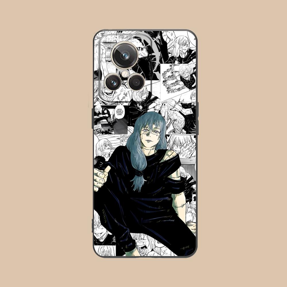 JJK Mahito Phone Case for Realme 15 14 13 12 11 10 9 Pro Plus T i Lite 5G Soft TPU Shockproof Cover
