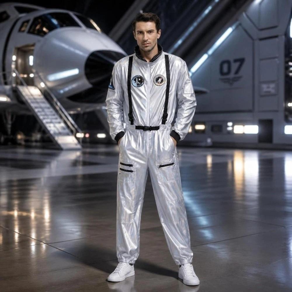 Jumpsuit Astronauten Kostuum Verkleed Ruimtevaarder Jumpsuit Creatieve Cosplay Outfit Cosplay Evenement