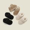 Korean Style Versatile Kids' Cotton Snow Boots, Solid Color Winter Walking Shoes, Plus Velvet for Toddlers and Babies.