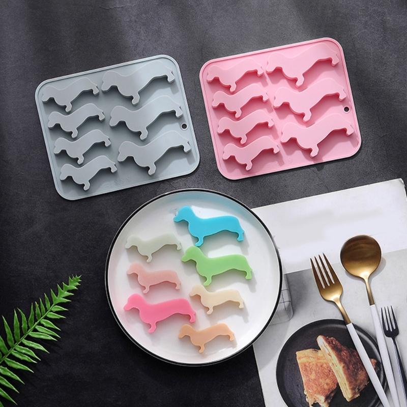 7 Cavity Sausage Dogs Silicone Mold 3D Fondant Mold DIY Cake Ornament Mold