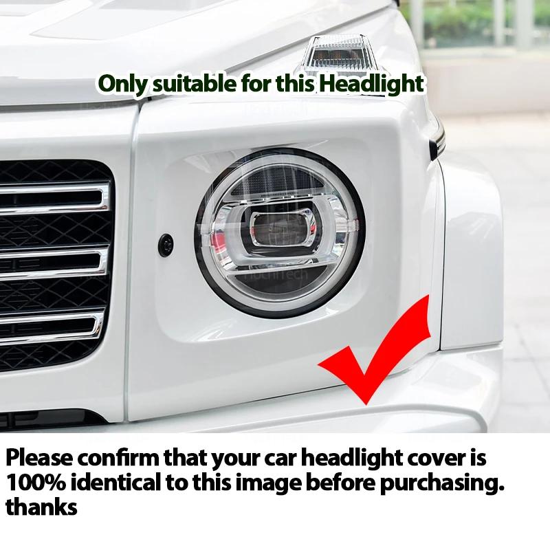 Big G Headlight Cover Lampshade HeadLamp Clear Lens Cover Bright Shell For Mercedes G-Class W463 2nd W464 G55 G63 G65 2019-2023
