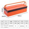 Dual-Handle Folding Metal Toolbox for Car and Auto Repair