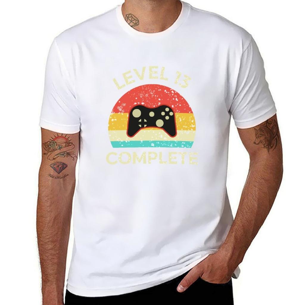 Level 13complete Anniversary Vintage Retro 13th Wedding Day Premium Tshirt Antipilling Casual Tshirt