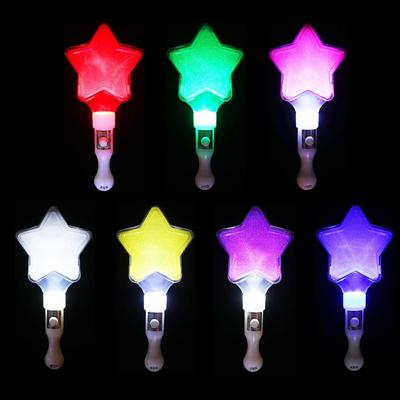 Colorful Party Fluorescent Stick Luminous Hand Lamp Star Support Stick Glow Concert