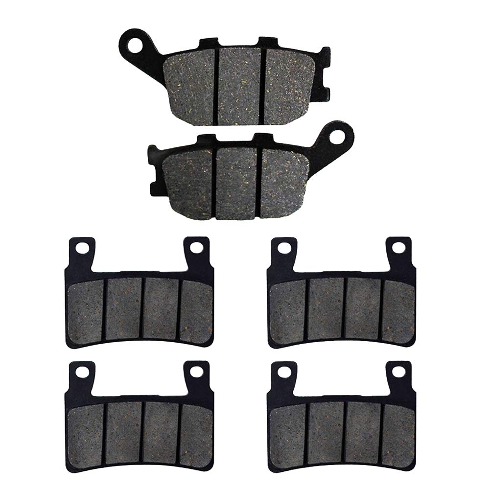 AHL Motorcycle Front Rear Brake Pad Set for Honda CB1300 Super Four & 2003-2009 (Semi-Metallic)