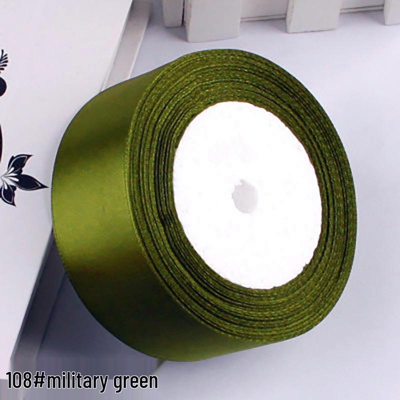 4cm Solid Color Satin Ribbon for Floral Art and Gift Packaging