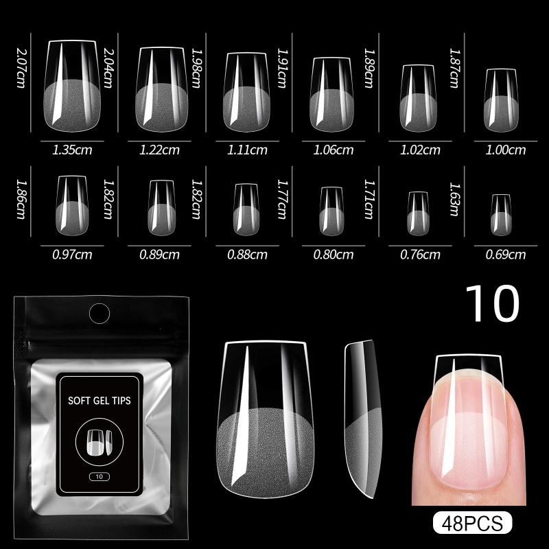 

48Pcs Semi-Matte Press-On False Nails Medium Short Design Fake Nail Tips No Polishing Required for DIY Salon Home Use