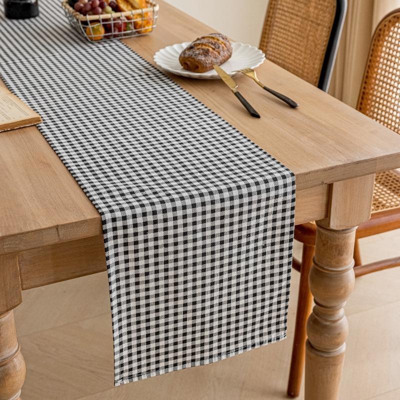 French Country Blue Floral Table Runner Vintage Stripe Print Runner Dining Table Kitchen Decor Dustproof Easy To Clean Rectangular Table Flag