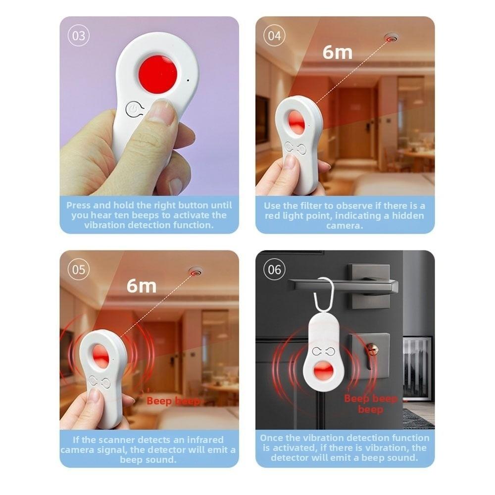 Vibration Sensing Anti Spy Detector Wireless Anti-Surveillance Scanner Travel Defender