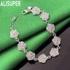 925 Sterling Silver Exquisite 3D Relief Rose Bracelet - Charming Gift Jewelry