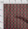 oneOone Cotton Flex Fabric Diamond & Swirl Ikat Print Fabric BTY 40 Inch