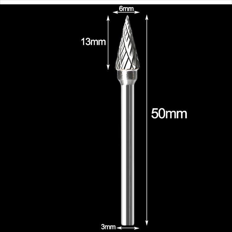 10Pcs/set 1/8 Tungsten Carbide 10mm Drill Bits Rotary Burrs Metal Diamond Grinding Woodworking Milling Cutters for Drill Bits