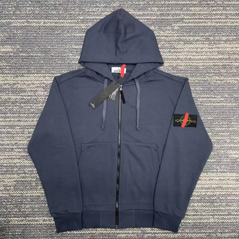 Stone Island Compass Patch Basic Hoodless Sweatshirt Loose Fit Men Women Casual Daily Wear