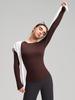 Premium High Elasticity Long Sleeve Yoga Top: Slimming & Stylish for Fitness, Running, and Casual Wear
