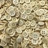 100pcs Wooden Sewing Button 4 Holes Wood Round Craft Replacement Buttons for Clothing DIY Crafts Decoration, Natural Wood