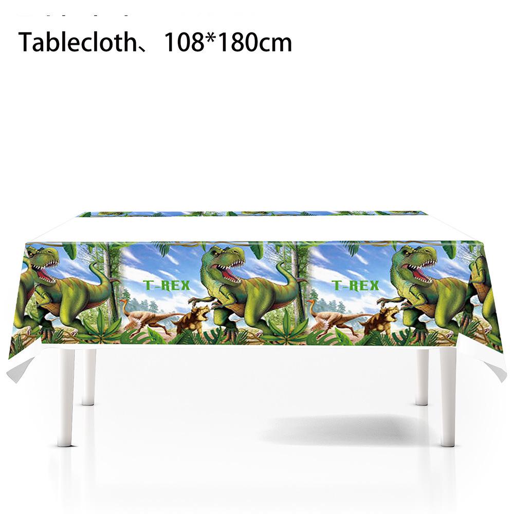 Dinosaur-Themed Children's Party Tablecloth - Thick, Oil-Proof & Decorative