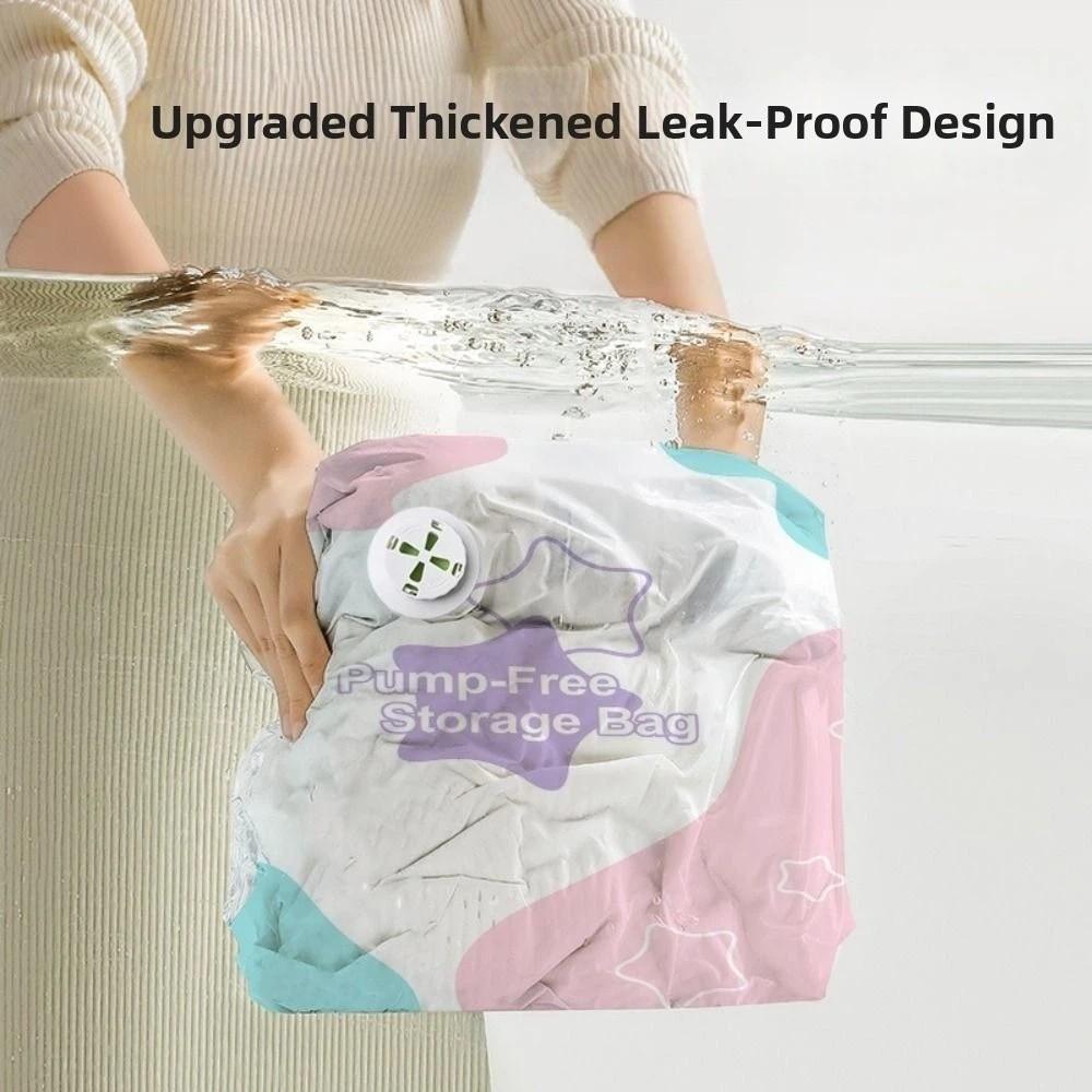 Press & Seal No-Pump Vacuum Storage Bags Space Saving Clothing Organizer Bag  Travel Moving Packing