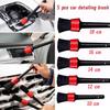 10Pcs Auto Car Detailing Brush Set,Car Interior Cleaning Kit,Including 5Pcs Car Detailing Brushes, 3Pcs Wire Brush And 2Pcs Different Soft Bristle