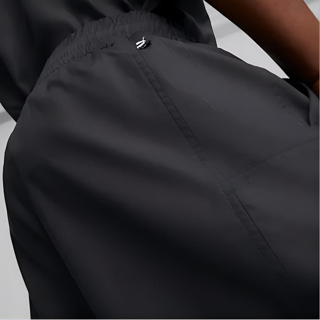 Puma Downtown Series Solid Color Elastic Waist Logo Patch Casual Shorts Men Bottoms Black 538253-01