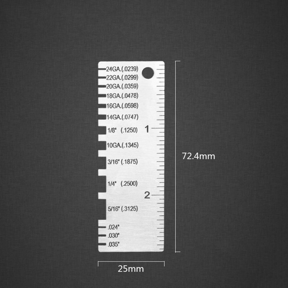 Stainless Steel Anti-rust Wire Gauge Plate Ruler Measuring Tool Thickness Measurement