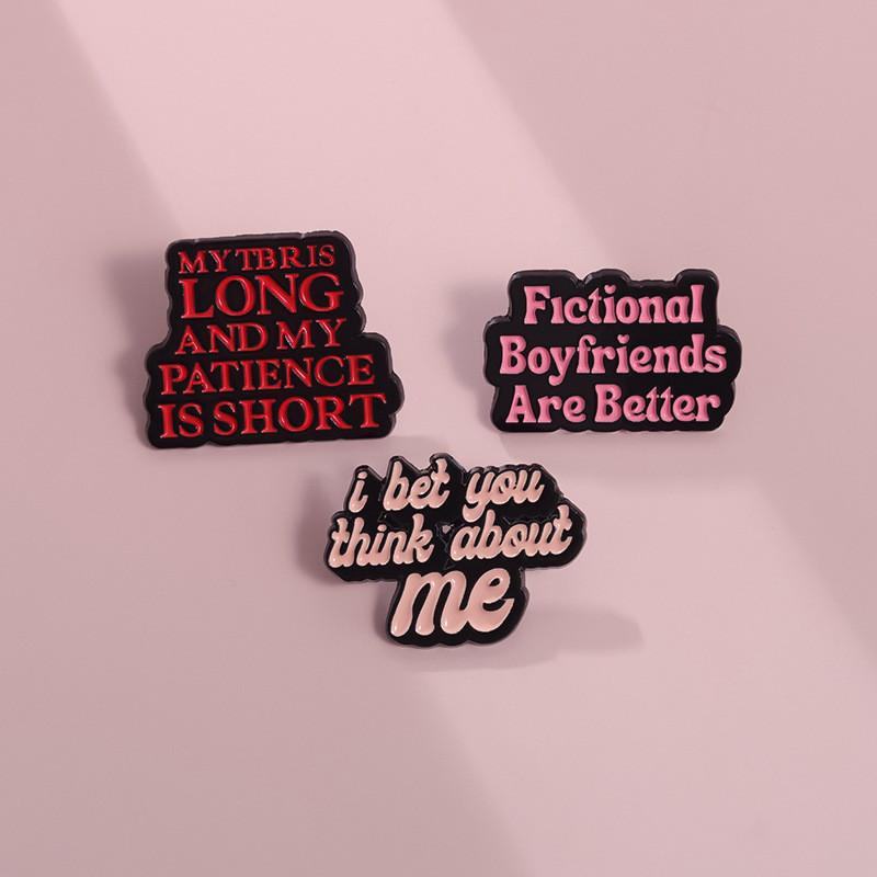 Letter Creative Colorful Brooches For Fashionable Decoration And Personal Flair