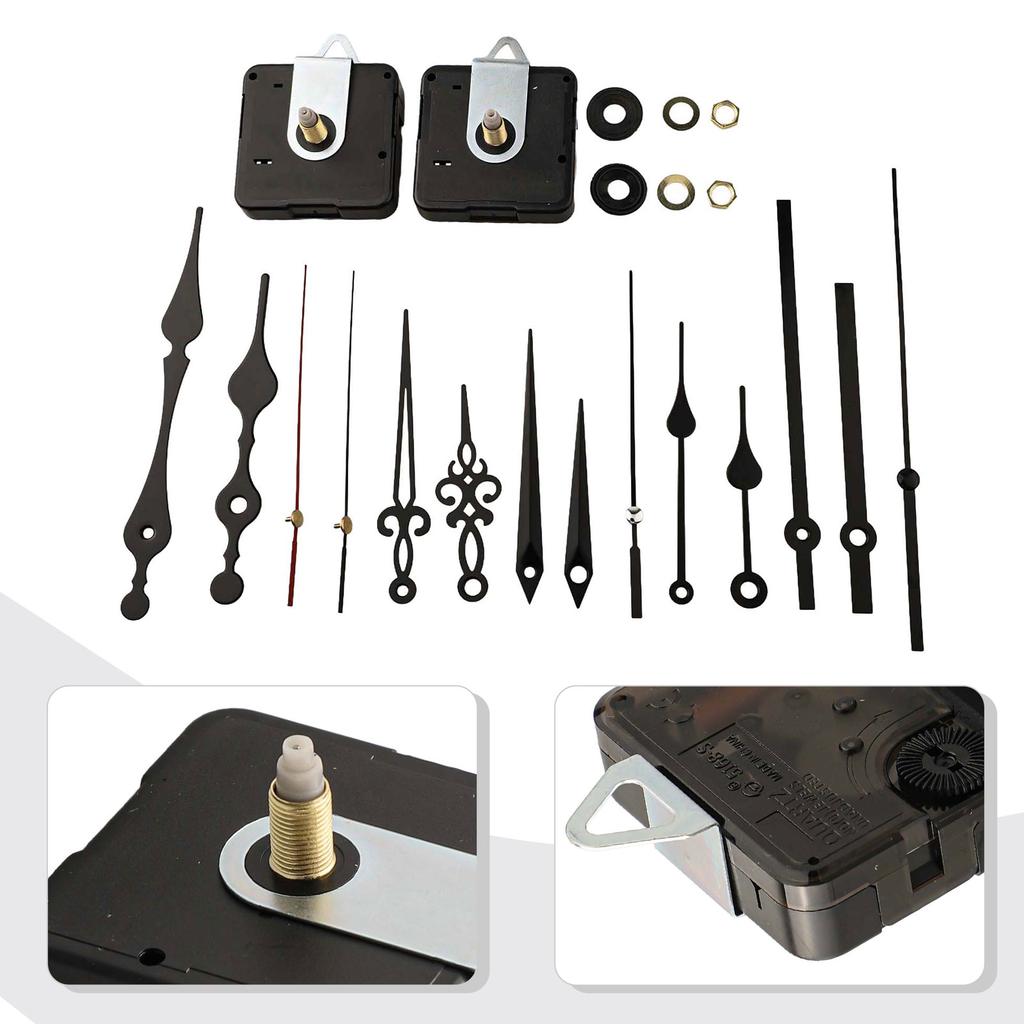 Sleek Design Clock Making Kit Includes Two Movements and Five Pointers
