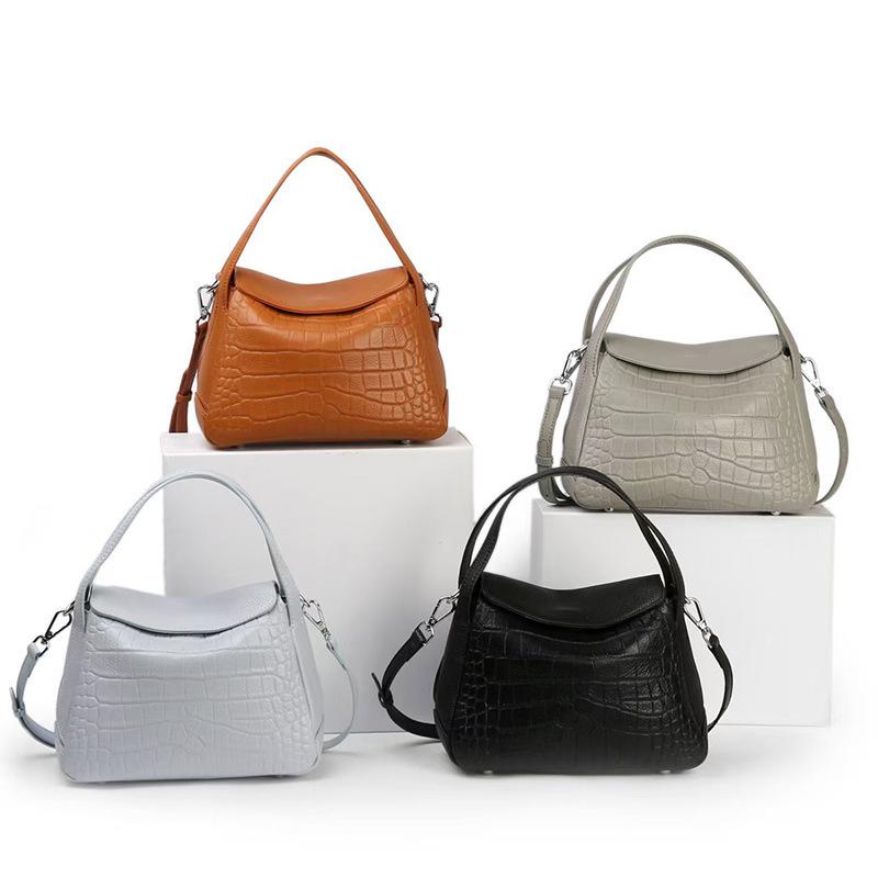 First Layer Cowhide New Handbag Casual Versatile Genuine Leather Women's Bag Single Shoulder Crossbody Bag