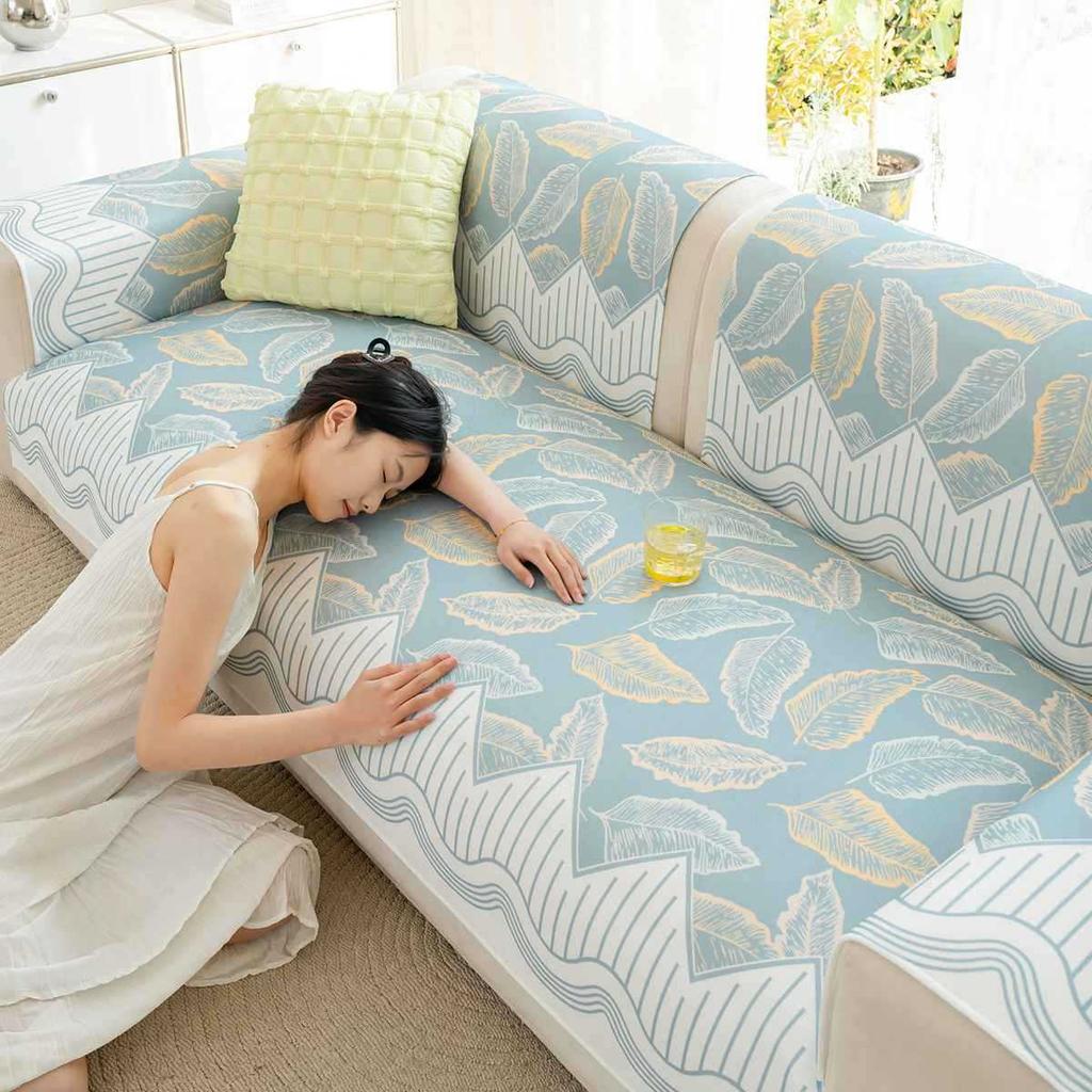 Ice Silk Cooling Fresh Sofa Cushion Summer Cooler Cushion Non-Slip Sofa Cover Breathable Anti-Scratch Living Room Sofa Back