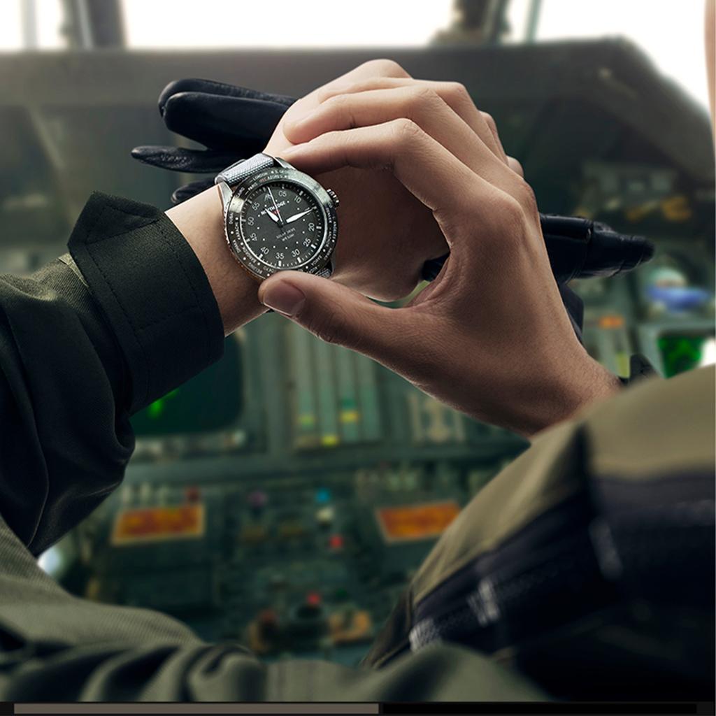 Watch   Watch Solar Pow ed Watch for Men 50M Wat proof Chronograph Night   Lasting Up to 180 Days Solar Watch