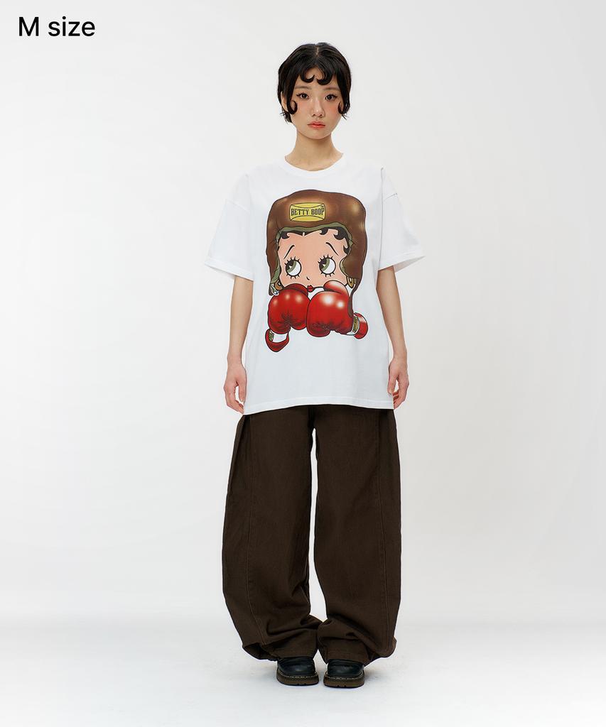 LAUGHER [Betty Boop] Boxer T-Shirt - White