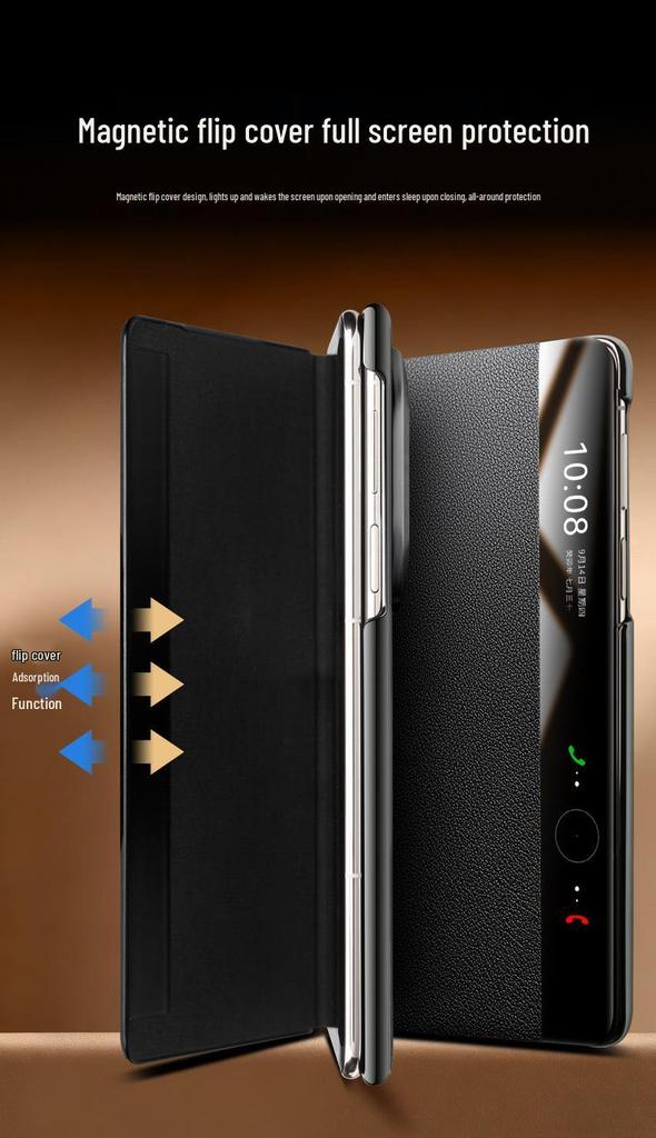 Qiali Huawei Mate X7 Sběratelská edice Originální kožené výklopné pouzdro