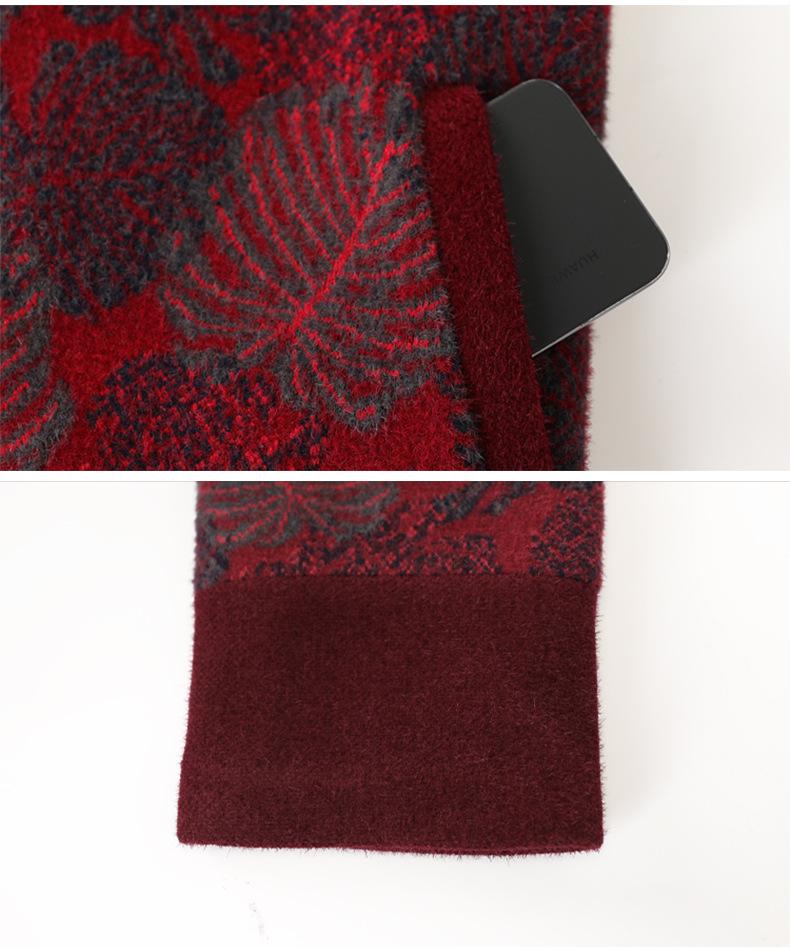 Elegant Fleece-Lined Wool Coat for Middle-Aged & Elderly Women - Cozy, Thickened Winter Jacket for Moms