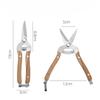 Sécateurs de jardinage à manche imitation bois, ciseaux à cueillir les fleurs, ciseaux à cueillir les brindilles, ciseaux à fruits, ciseaux coudés multifonctionnels, outils de jardin